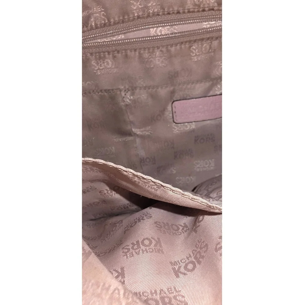 Hobo Bag Michael Kors Pebbled Leather Gold Hardware Womens Pink 35S6GEQL3L